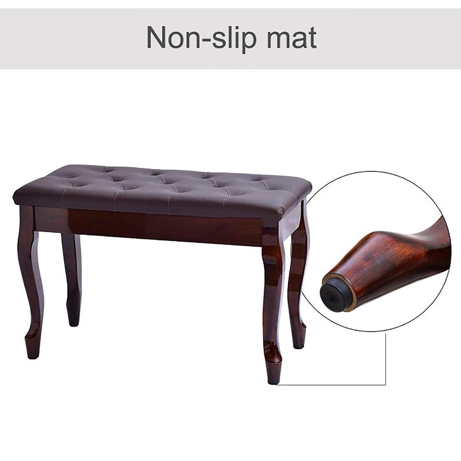 Duet - Panca per pianoforte con contenitore per la musica, cuscino imbottito in pelle, altezza regolabile, perfetta per uso domestico e in studio, elegante sgabello bianco per pianoforte per musicisti