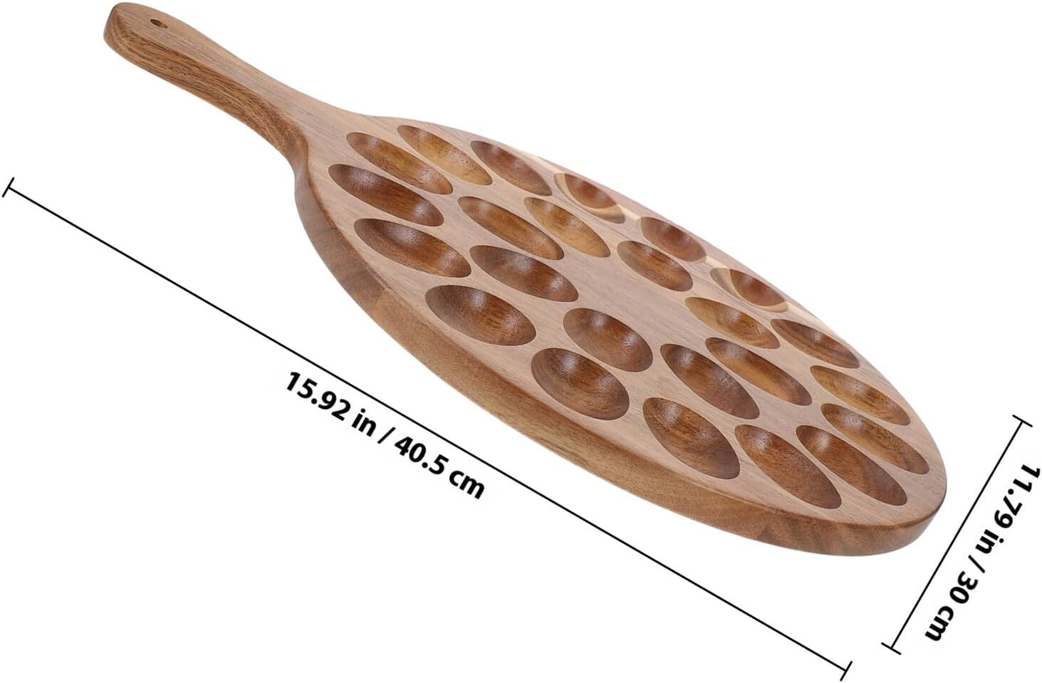 KESYOO Deviled Egg Serving Platter Reversible Wooden Egg Tray for Holiday Parties and Gatherings Acacia Wood for Home Kitchen Appetizers