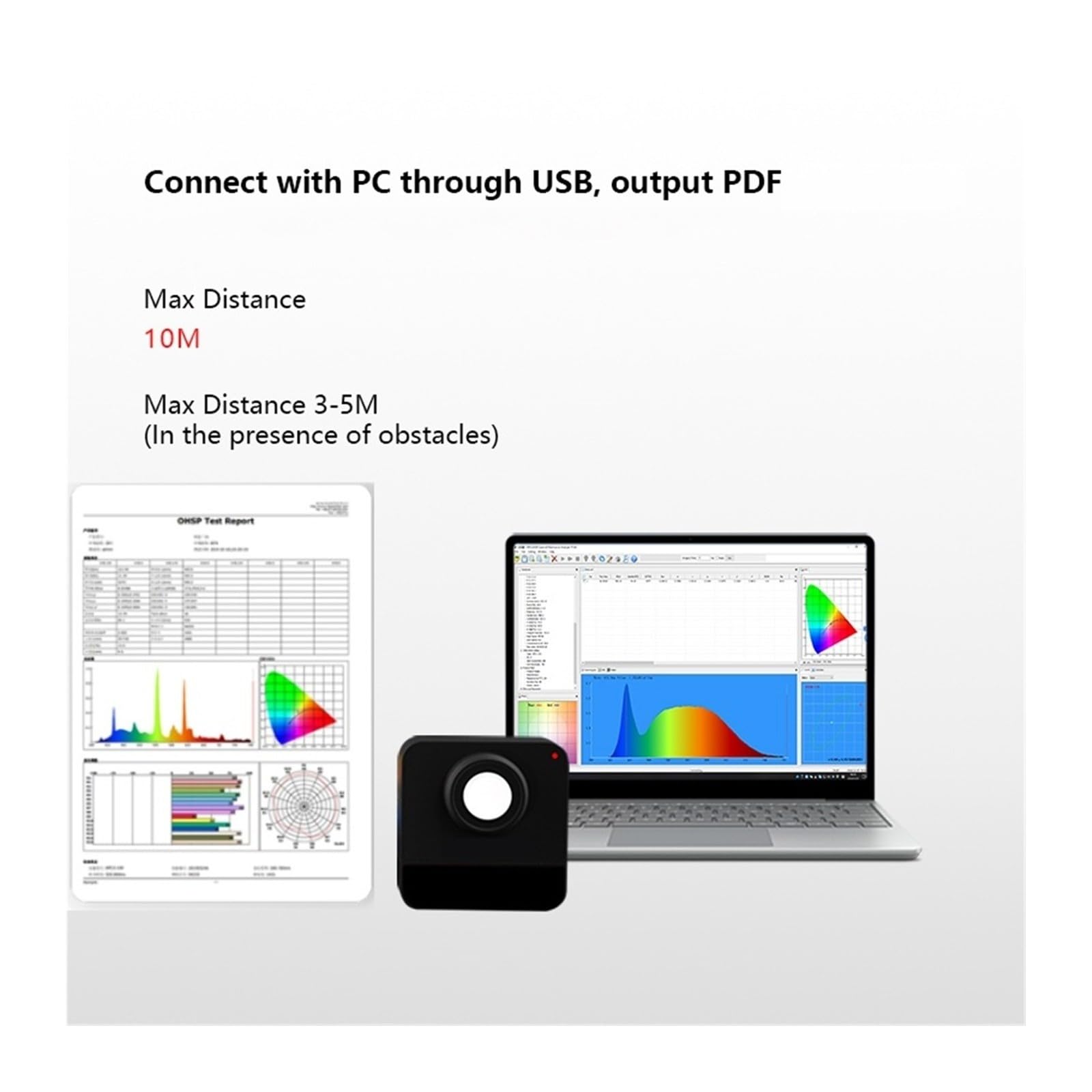 Spectromètre Portable HPCS-310, 380-780nm, Utilisation En Lab
