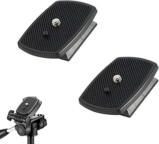 JeoPoom Camera Quick Release QR Plate[2 Pcs], Tripod Head Screw Adapter Mount, Plastic Tripod Adapter Plate, for DSLR SLR Digital Camera