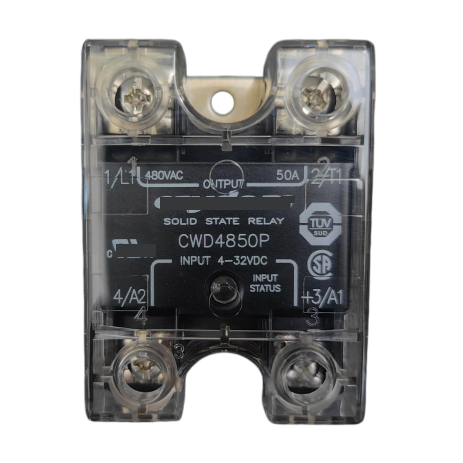 HKEJSJWA SSR Relay CWD4850P 50A 480VAC, Input 4-32VDC Solid State Relay