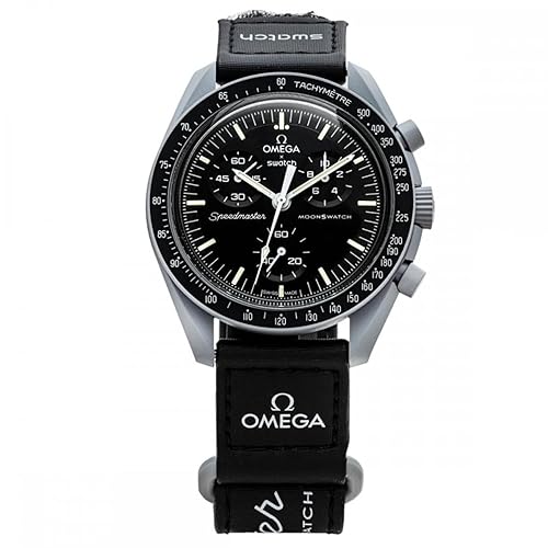 Omega x Swatch Moon Swatch Mission to The Moon Speedmaster, Schwarz, SO33M100, Unisex