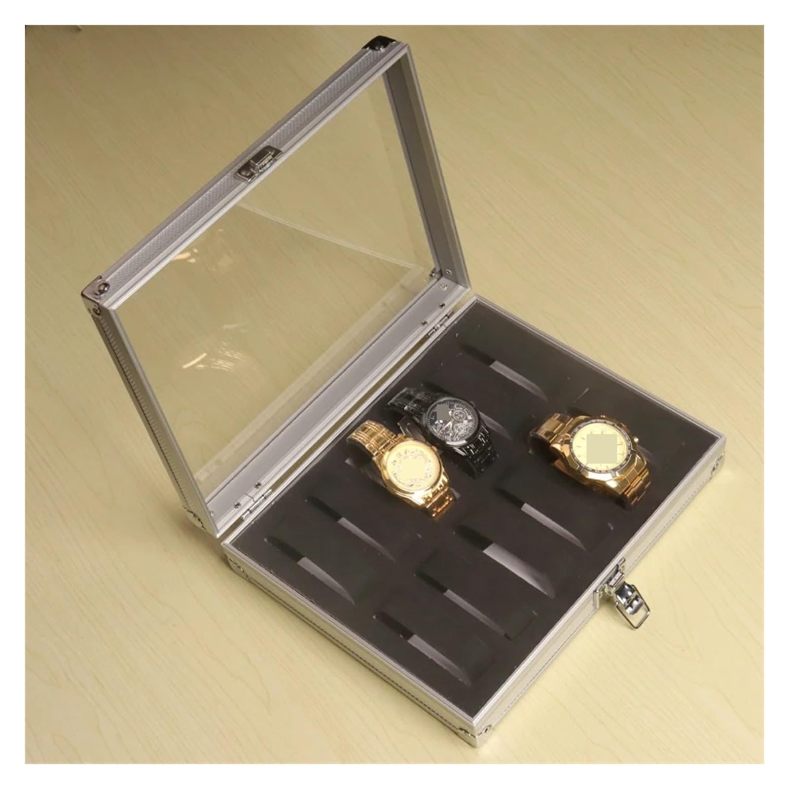 Scatola per orologi in alluminio Scatola for orologi 6/12/24 cinte | Espositore for collezione di scatole for orologi in lega di alluminio(6 Slots)