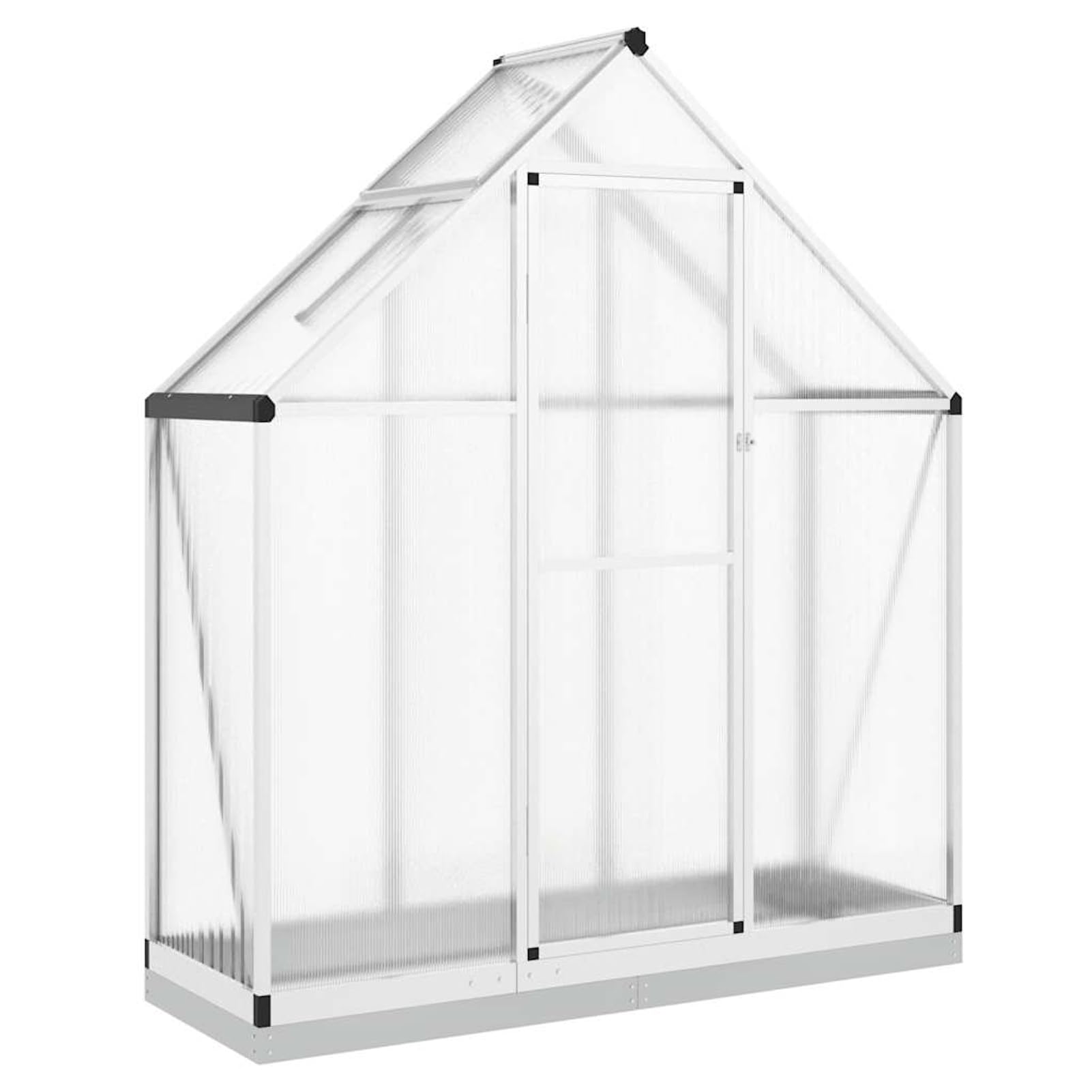 Szklarnia 169 x 58 x 202 cm – odporna na warunki atmosferyczne, wykonana z aluminium i płyt PC 4 mm, w zestawie z ocynkowaną ramą podłogową, dla początkujących ogrodów