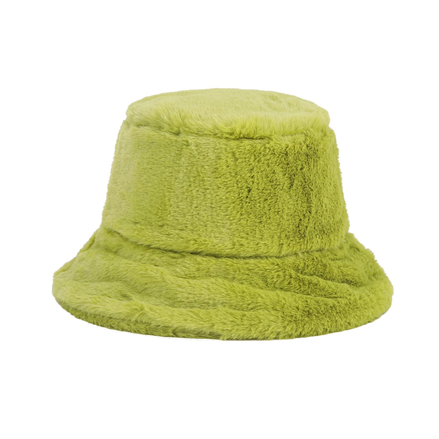 OCTEEN Fluffy Faux Fur Bucket Hat Winter Warm Hat for Women Men