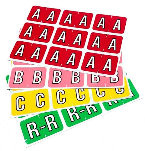 Tabbies Barkley Abkm Compatible 71620 Series Alpha Labels, Red "A", 1”H X 1-1/2”W Label Size, Filing Color Code System, 252 Labels Per Kit (71621) #TOP3