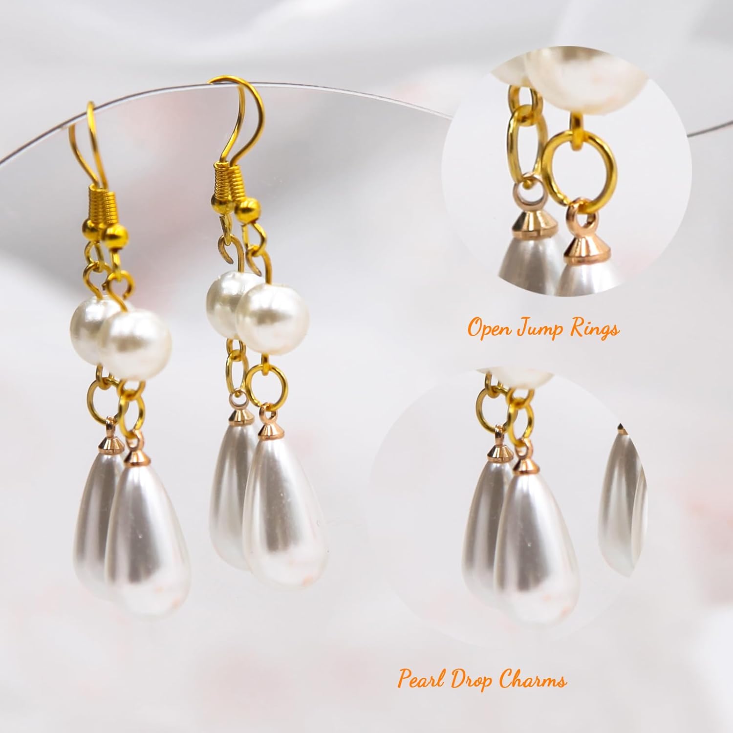 EuTengHgo Jewelry Findings Kit with Jewelry Tools & Premium Jewelry Making Supplies - Beads, Tassels, Charms, Wire, Cords for DIY Bracelets, Necklaces, Earrings Repair & Creative Craft Projects - Image 4