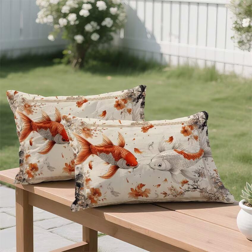 Taie oreiller double sided printing orange brûlée cadeau déco maison - 3