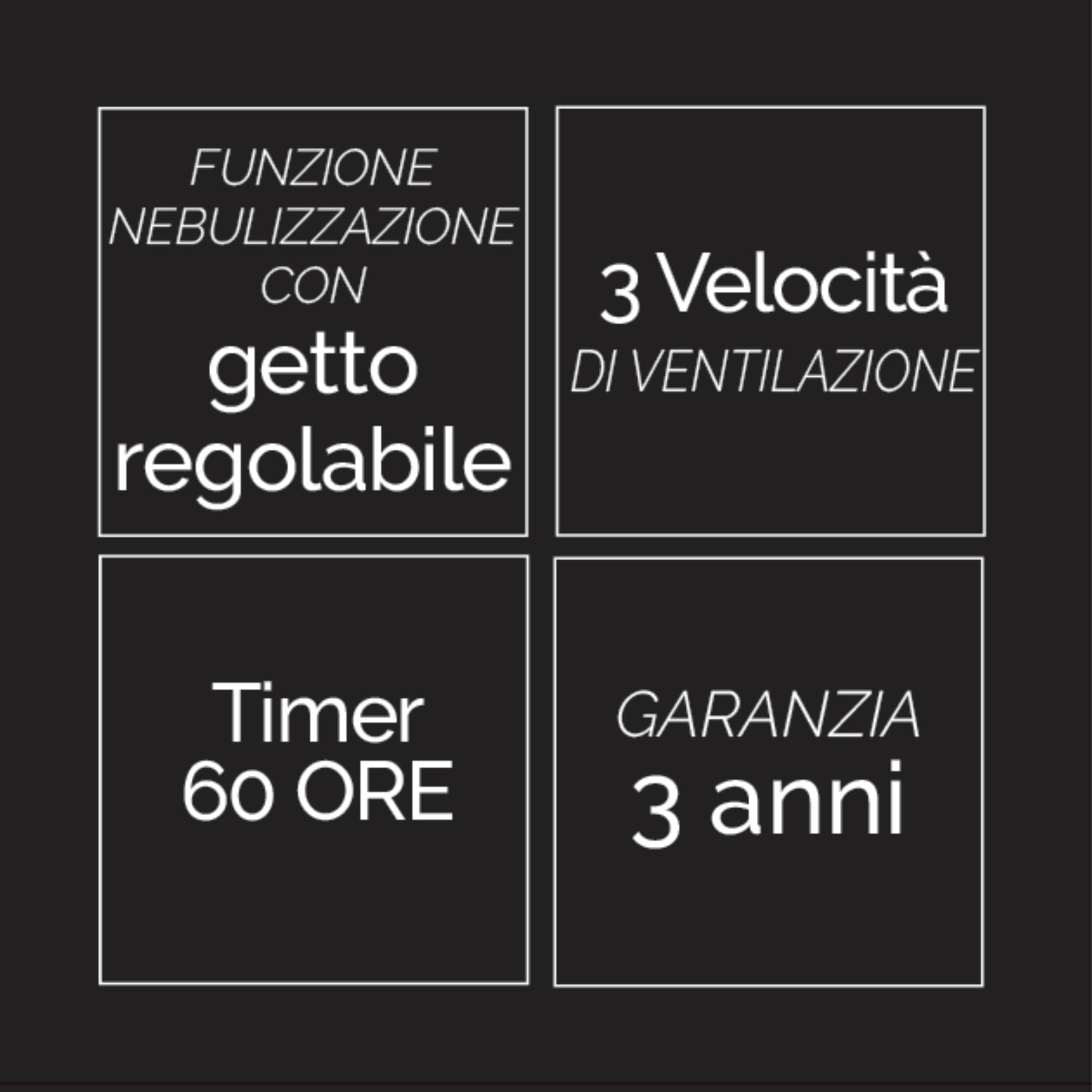 Innoliving Ventilatore a Piantana con Nebulizzatore INN-531, 3 Velocità, Getto Regolabile, Serbatoio 3L, Oscillazione e Inclinazione Regolabile, Timer 60 Min, Potenza 75W, Base Rotonda, Design Classic