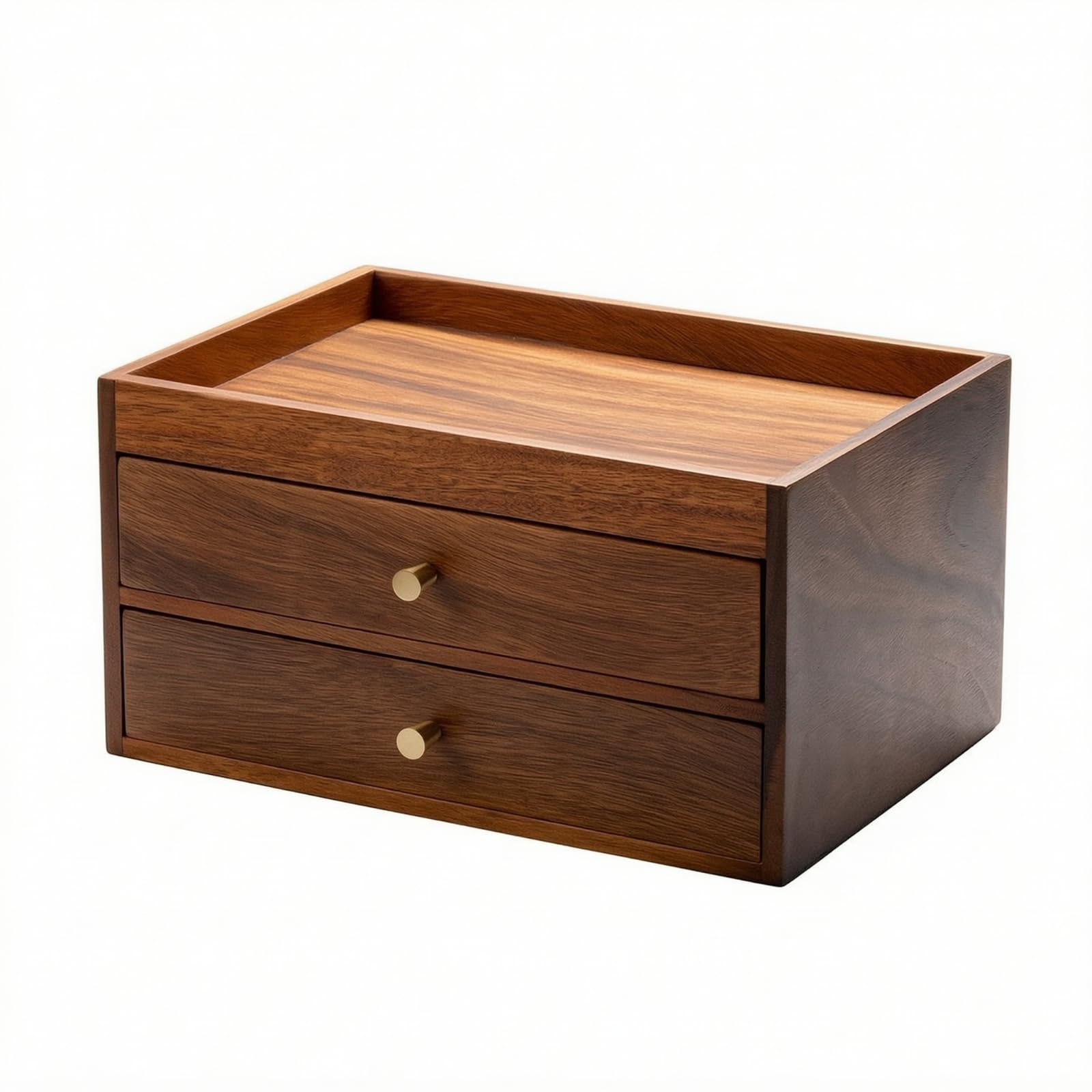 Sharplace Cajonera Pequeña Multiusos Banja Abierta, Organizador Escritorio con Cajones, Ajustable, Cajonera roble, para Oficina