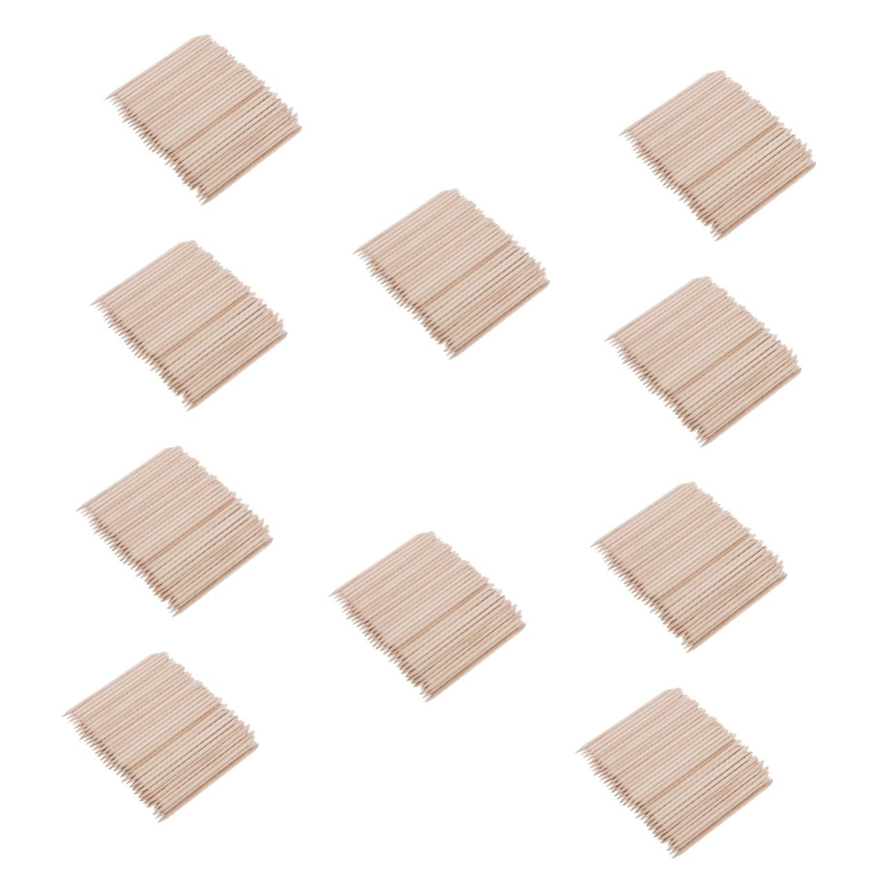 FRCOLOR 1000 Piezas palitos de naranjo para uñas empujador de cutículas de madera a granel palo de madera de naranja palo de cutícula de madera manicura vara holgazanear clavo Bambú