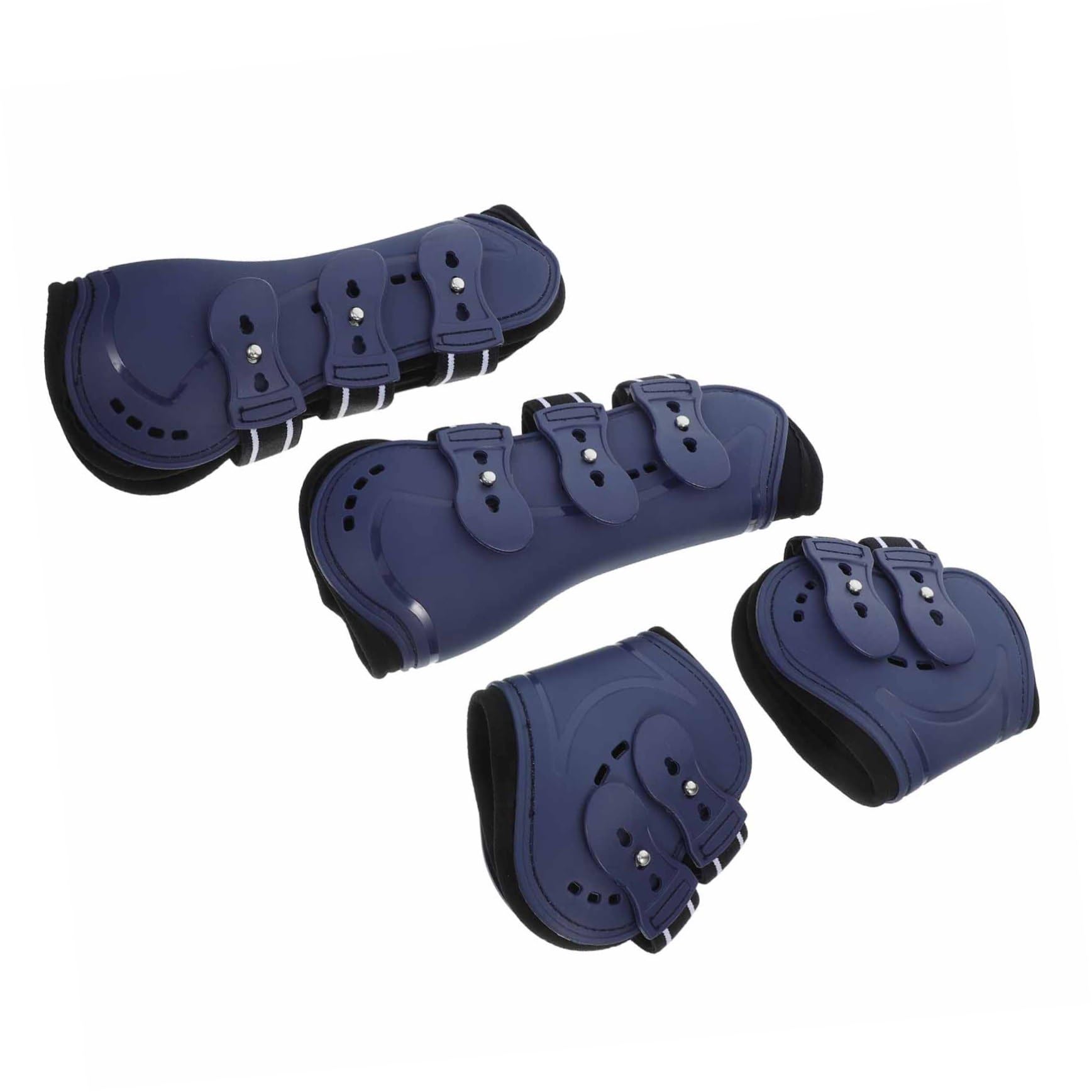 POPETPOP 4piezas Botas para Patas De Caballo Protectores para Tendones Botas Deportivas para Caballos Protección para Patas De De Obstáculos Color Azul Mediana