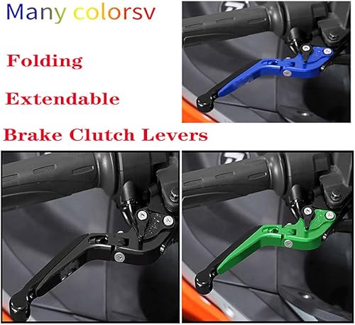 Miniatura 2 de TABKER Palanca de embrague de motocicleta para D-ucati St2 1998-2003 motocicleta ajustable plegable extensible freno embrague palanca