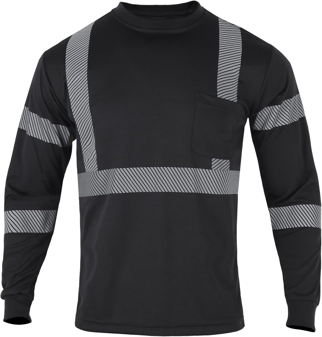 FONIRRA Safety Shirts for Men High Visibility Reflective ANSI Class Hi Vis Construction Work T Shirts Long Sleeve