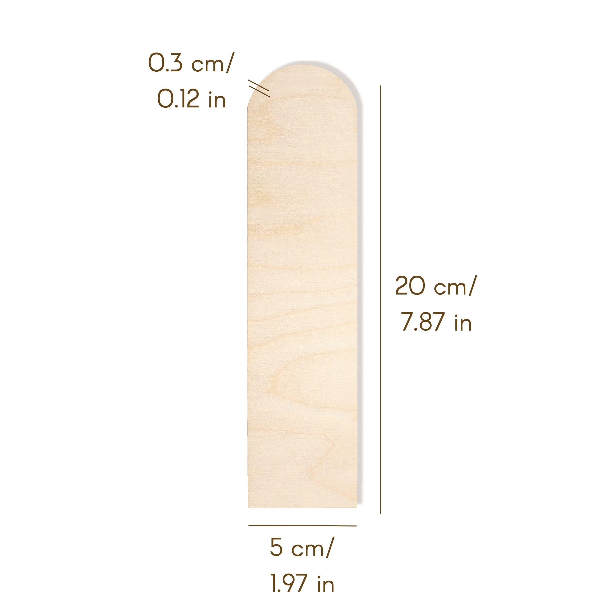 Segnalibri In Legno Di Betulla - 10 Pezzi 15x5 Cm, Vergini Per Pittura E Pirografia Fai Da Te