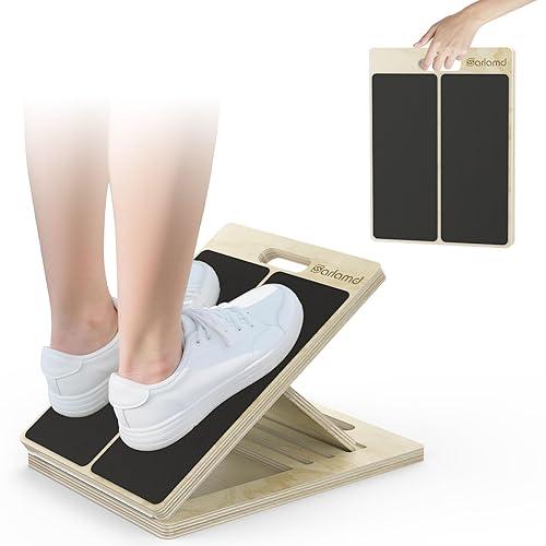 Portable Wooden Slant Board for Calf Stretching Squats Calf Stretcher