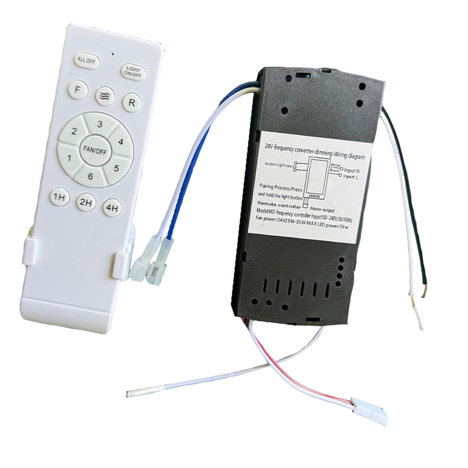 Ventilateur de plafond discret pour chambre et salon avec éclairage led et télécommande