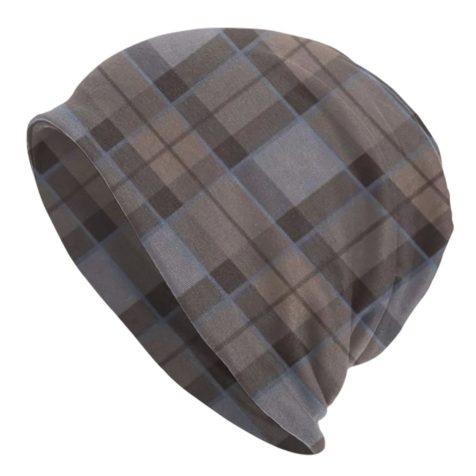 Djngn Unisex As Pic Outlander Fraser Tartan Plaid Men's Women's Beanie Hat Warm Knit Hat For Cold Weather
