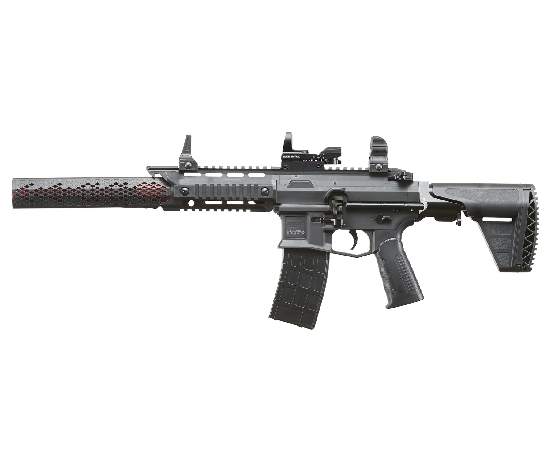 Lancer Tactical Hydra Full Size CO2 Blowback .177 Air Rifle Full/Semi Auto Air Gun with Red Dot