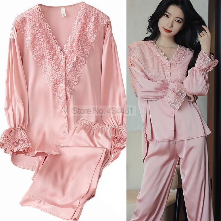 Pijamas de Seda para Mujer, Pijamas de satén for Mujer, Pijamas retales, Traje Dormir