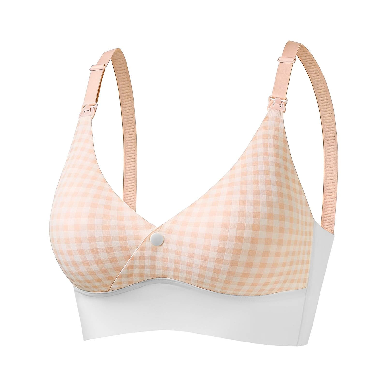 Reggiseno da Allattamento Senza Ferretto for Estrazione, Premaman Cuciture con Copertura Totale, for Gravidanza, Arancione, XXL