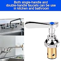 Vista 4 de Conjunto de husillo de latón para repuesto de carrete de válvula Eterna, reemplazo de montaje de vástago de mango lateral frío, se adapta a