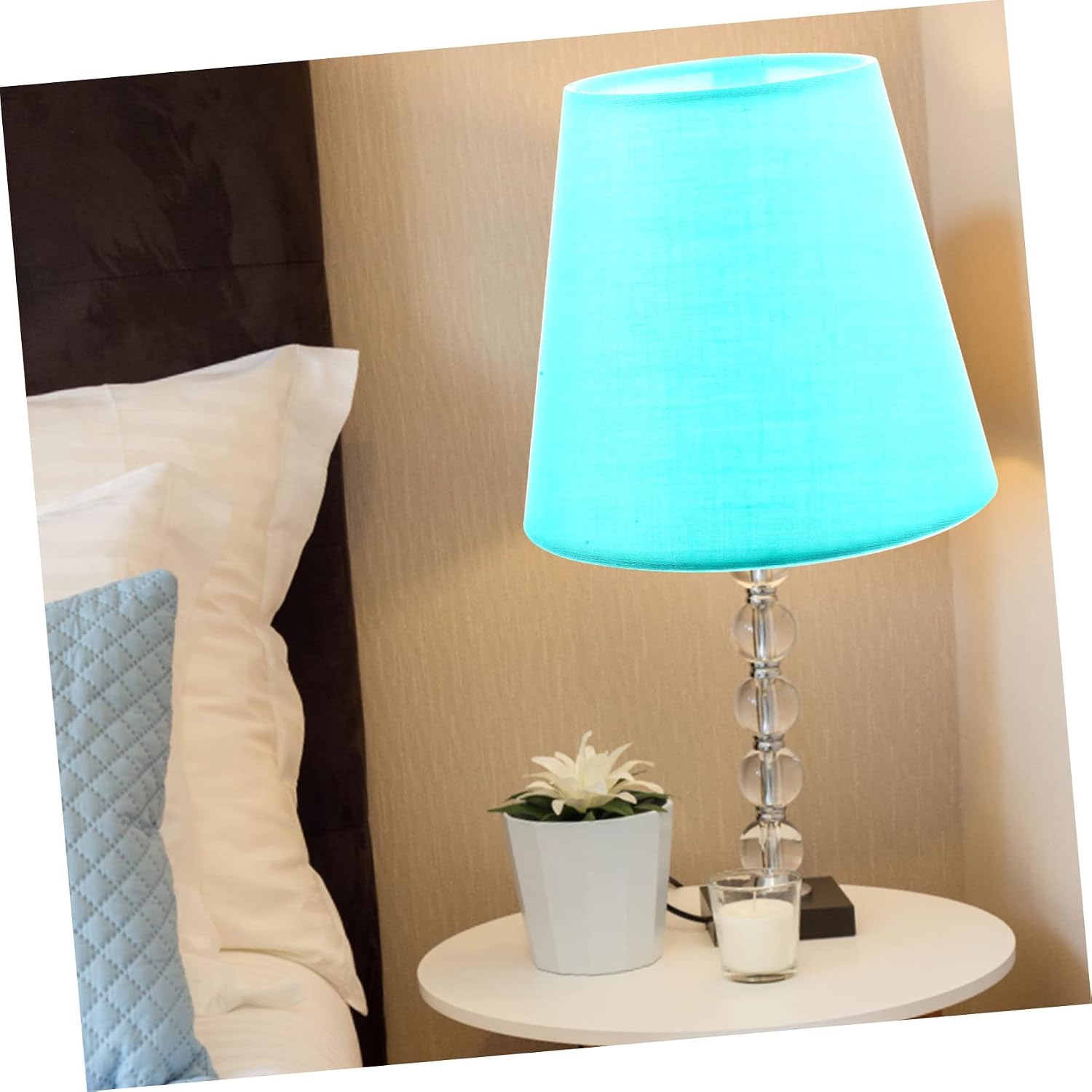 Fabric Clip on Lamp Shade 5.51 Inch Decorative Replacement Lampshade for Table Lamps Home Lighting and Ceiling Fans