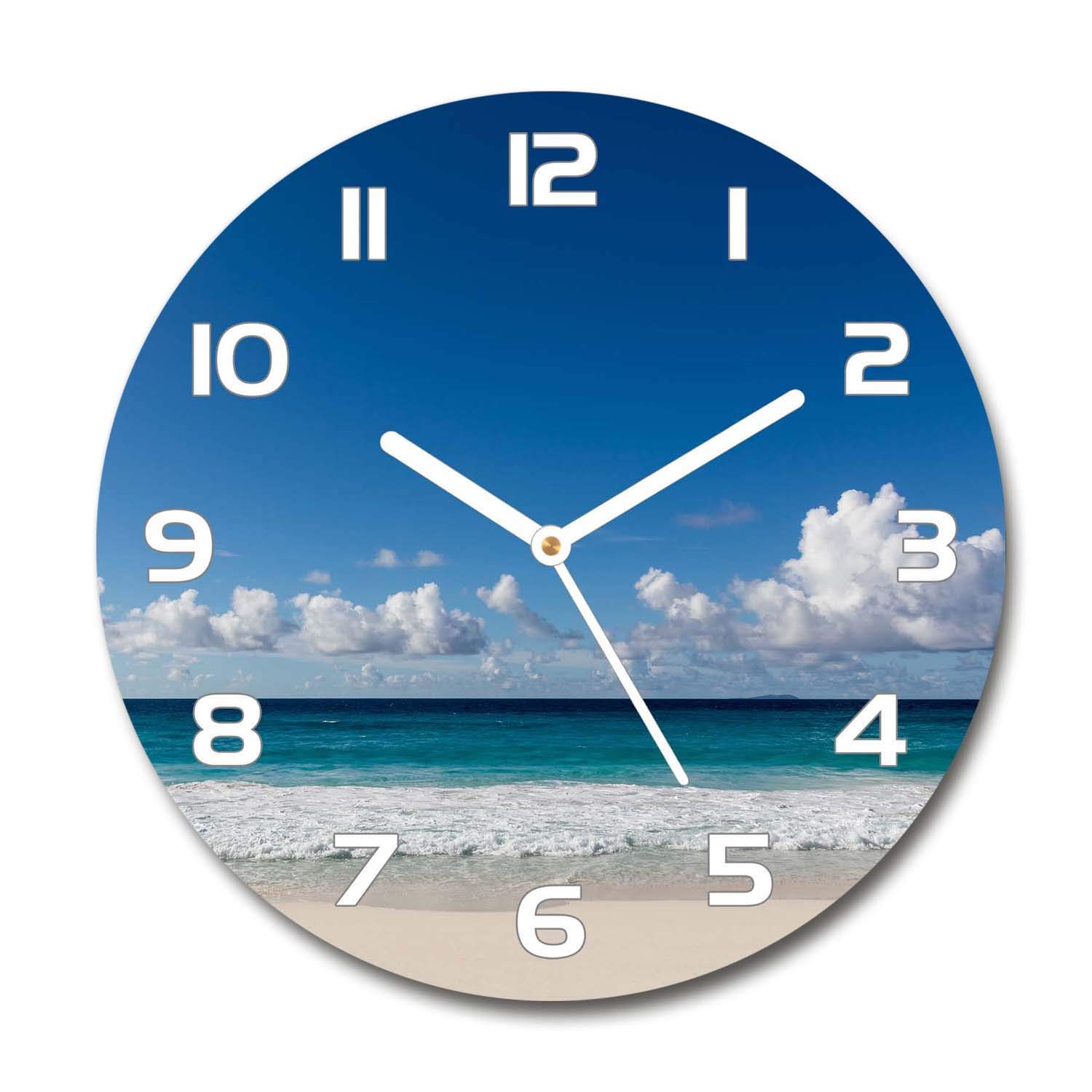 Impression verre sécurité pour cette horloge 60x60cm Tulup haut de gamme