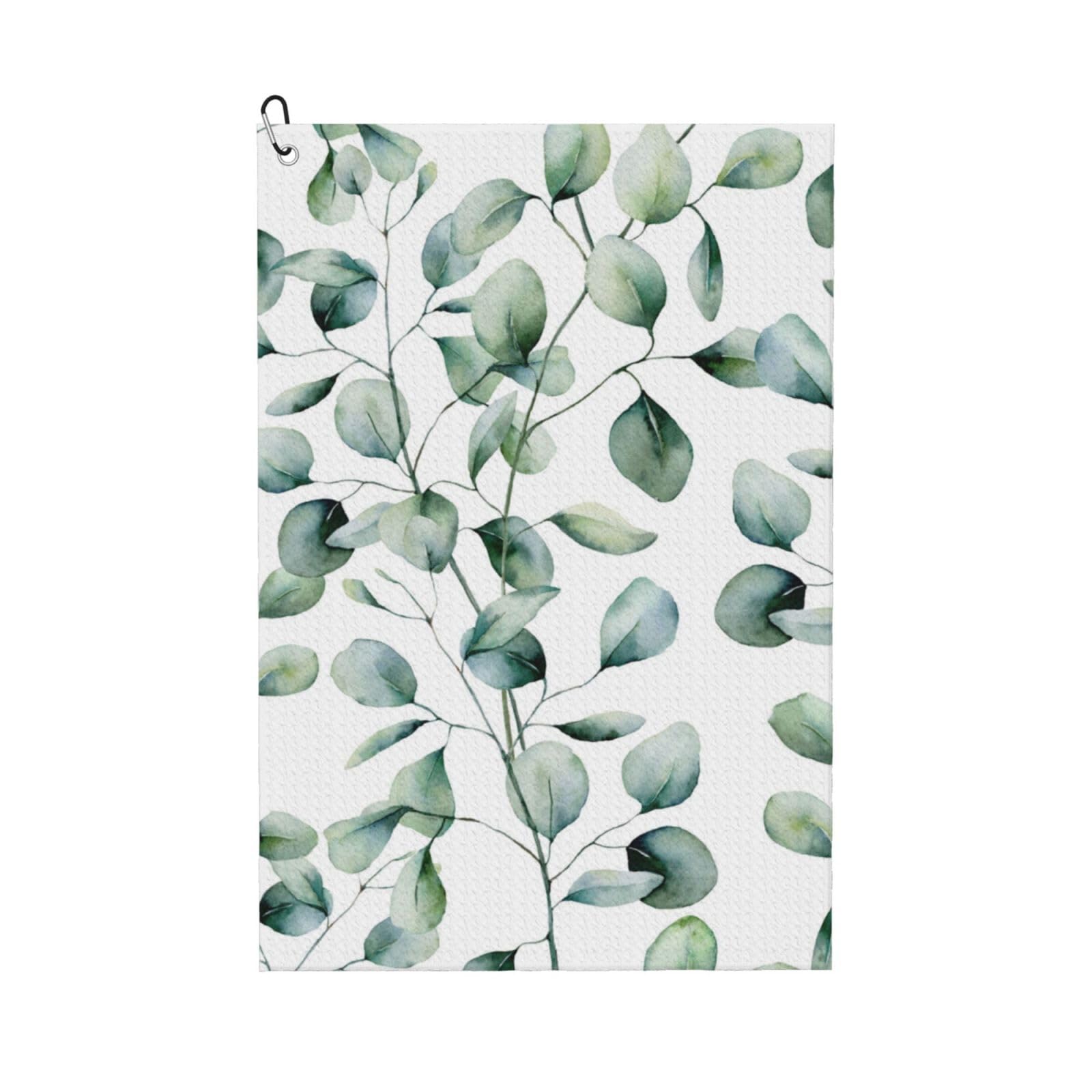 Hnnkloy Eucalyptus Leaves, 16x24 in Portable Waffle Golf Towels with Carabiner Clip for Golf Bag