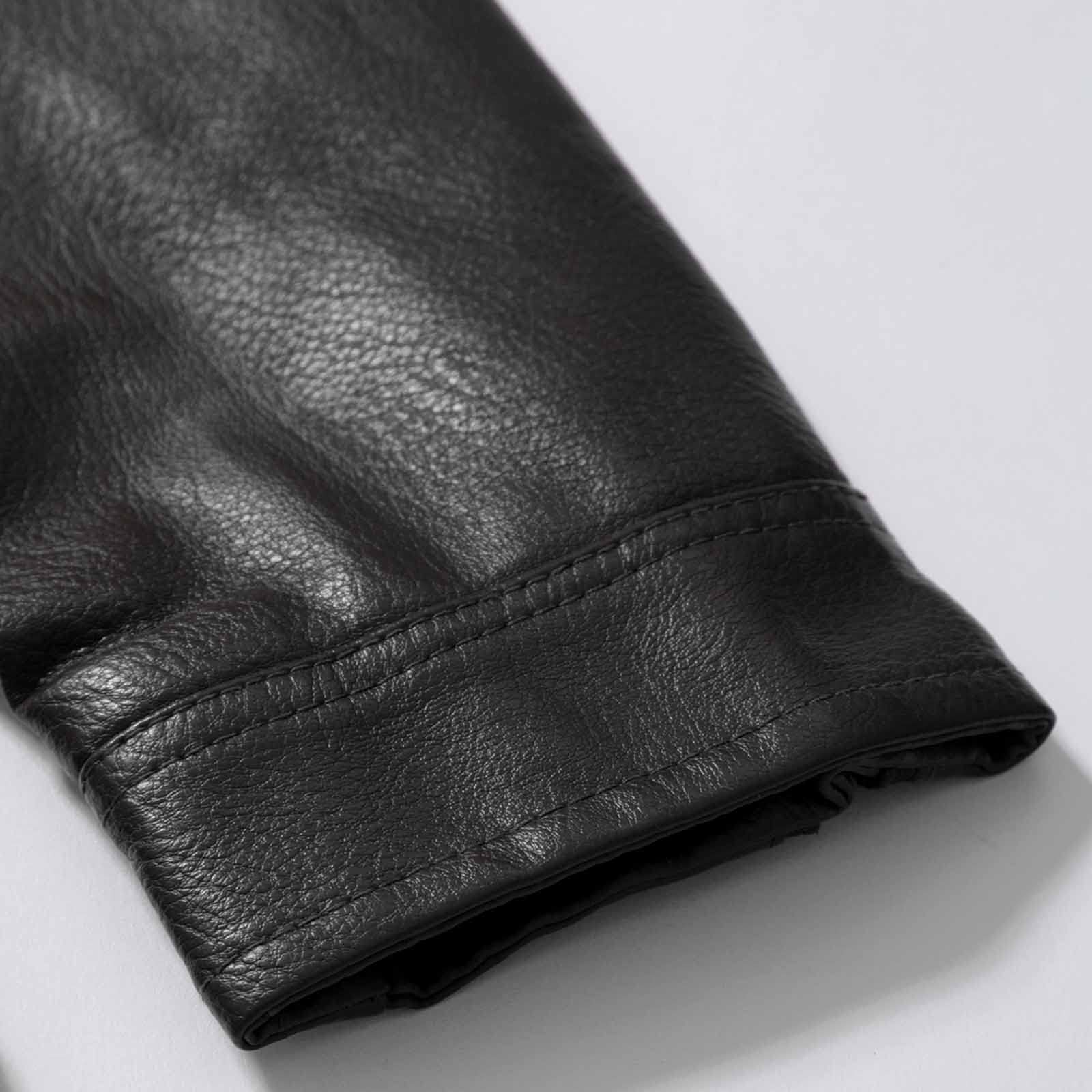 Abrigo de piel para hombre, forro de invierno, chaqueta de piel sintética, chaqueta de piel sintética, chaqueta de piel sintética, chaqueta de piel sintética, cuello alto, bolsillos con