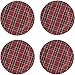 Mud Pie Deck The Halls Red Tartan Plaid Charger Plates, 13