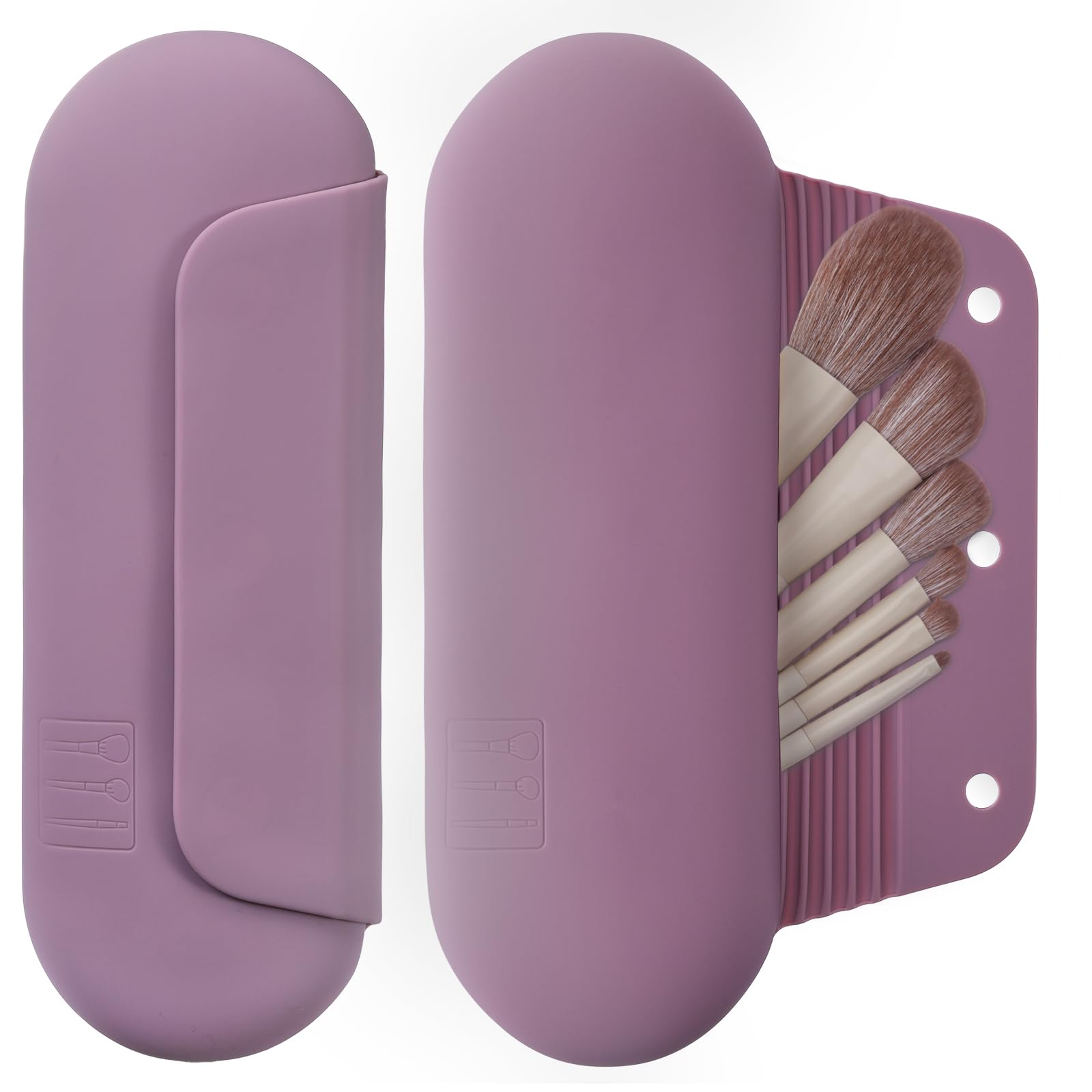 AGIKET Silicone Makeup Brush Holder - Travel Bag -28