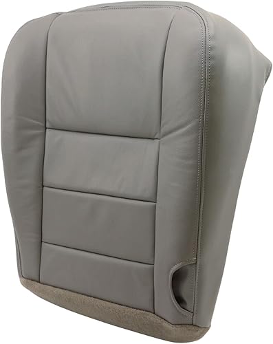 2003-2007 para Ford F250 F350 Lariat Crew Driver Side Bottom Funda de asiento de cuero gris