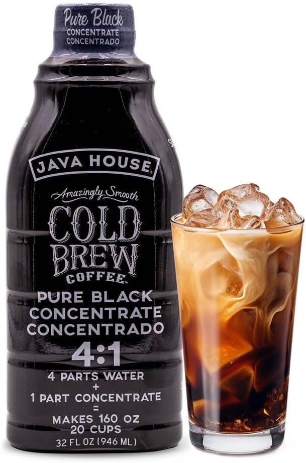 Cold Brew Coffee, Colombian 4:1 Liquid Concentrate, 32 Ounce Bottle