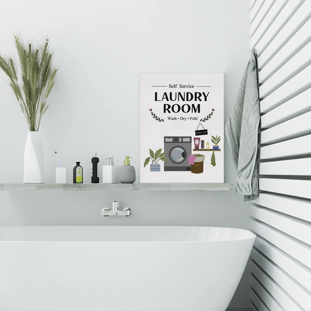 JMBNDKFJGHU Poster sur toile pour buanderie, chambre à