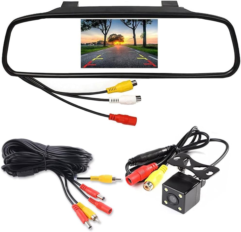 Wried Reversing Camera Kit 4.3 inch TFT LCD Car Rear View Mirror ...