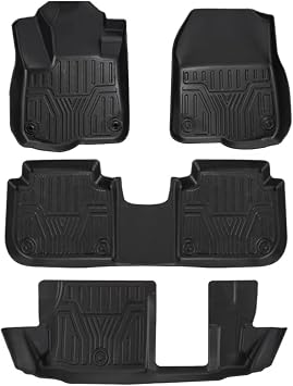 Car Mats Tailored For CRV 2024 2023 7 Seats Only Gas, All-Weather Protection Mats 3D TPE Floor