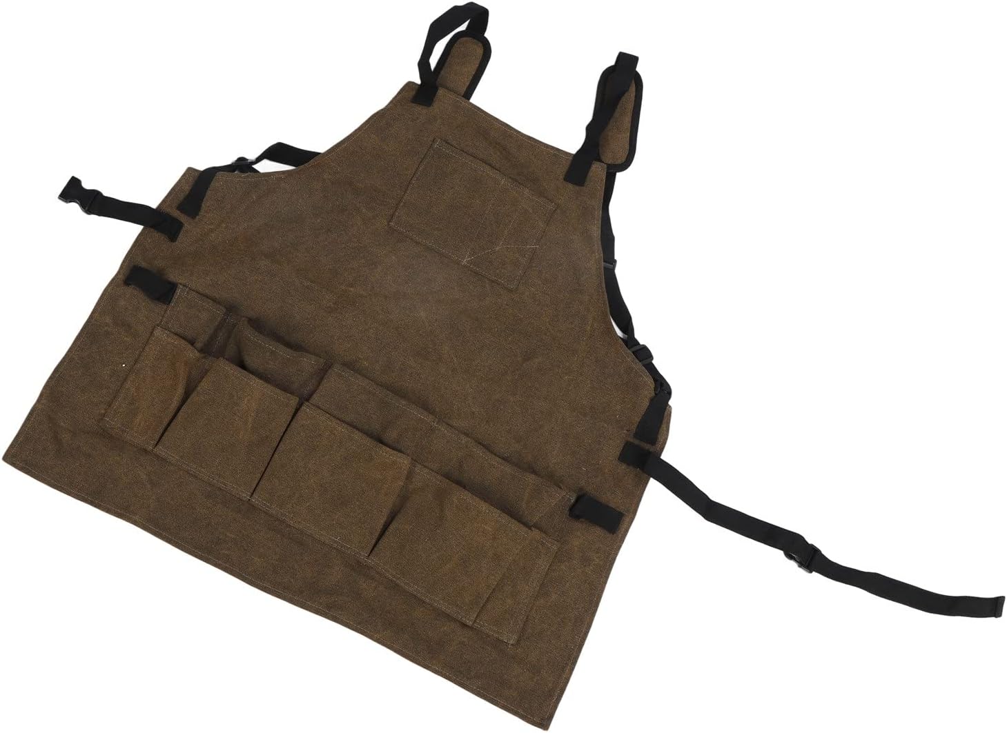 Gardening Apron with Practical Strap, 11 Pockets Multifunctional Bib Apron, Ideal for Home Garden and Coffee Shop, Durably Material, Comfortable to