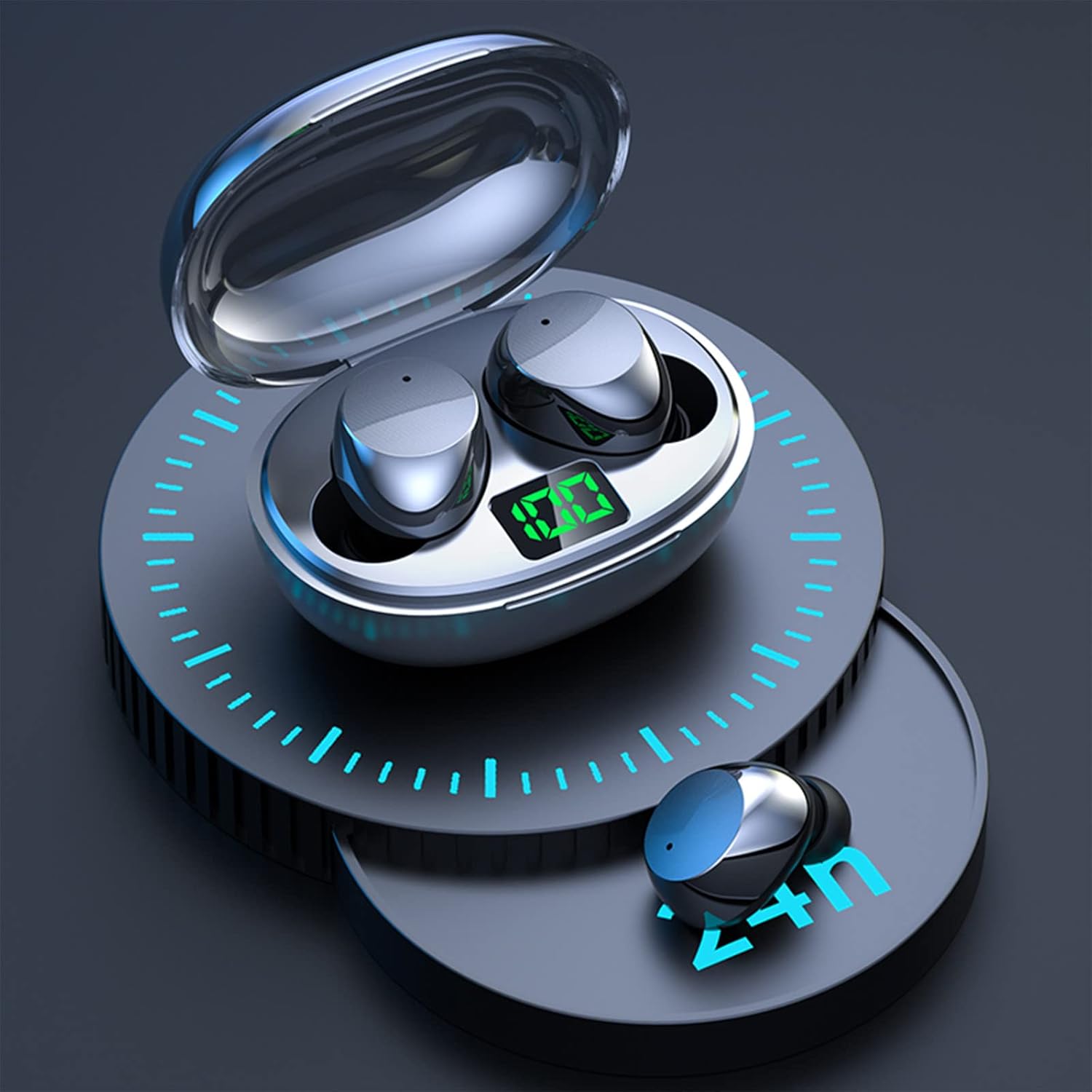 kmonabie wireless earbuds noise cancelling wireless in ear earbuds bluetooth earbuds 5 3 earphones deep bass finger control