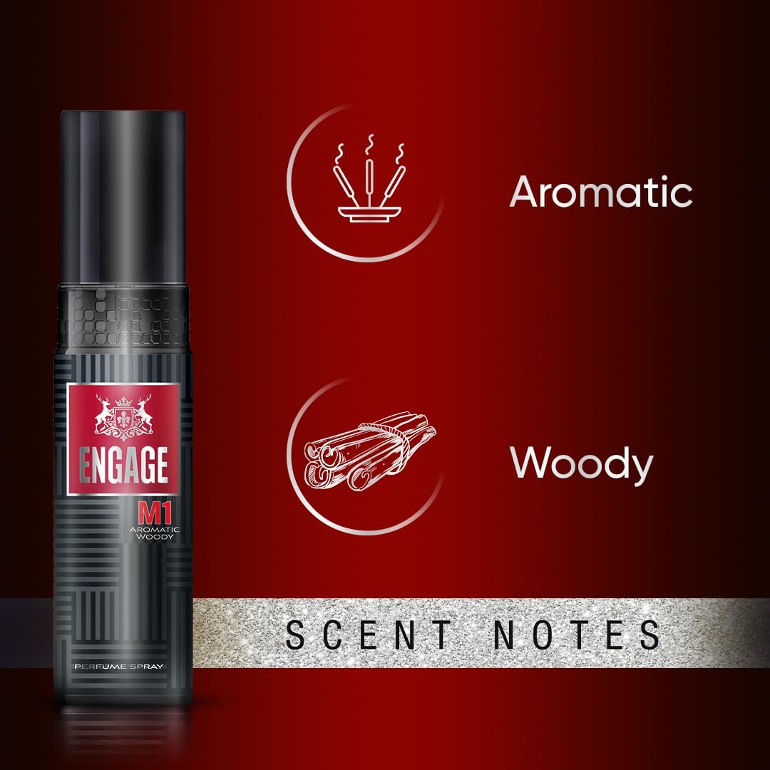 En.g.a.g.e M1 Perfume Spray, Aromatic Woody Fragrance for Men