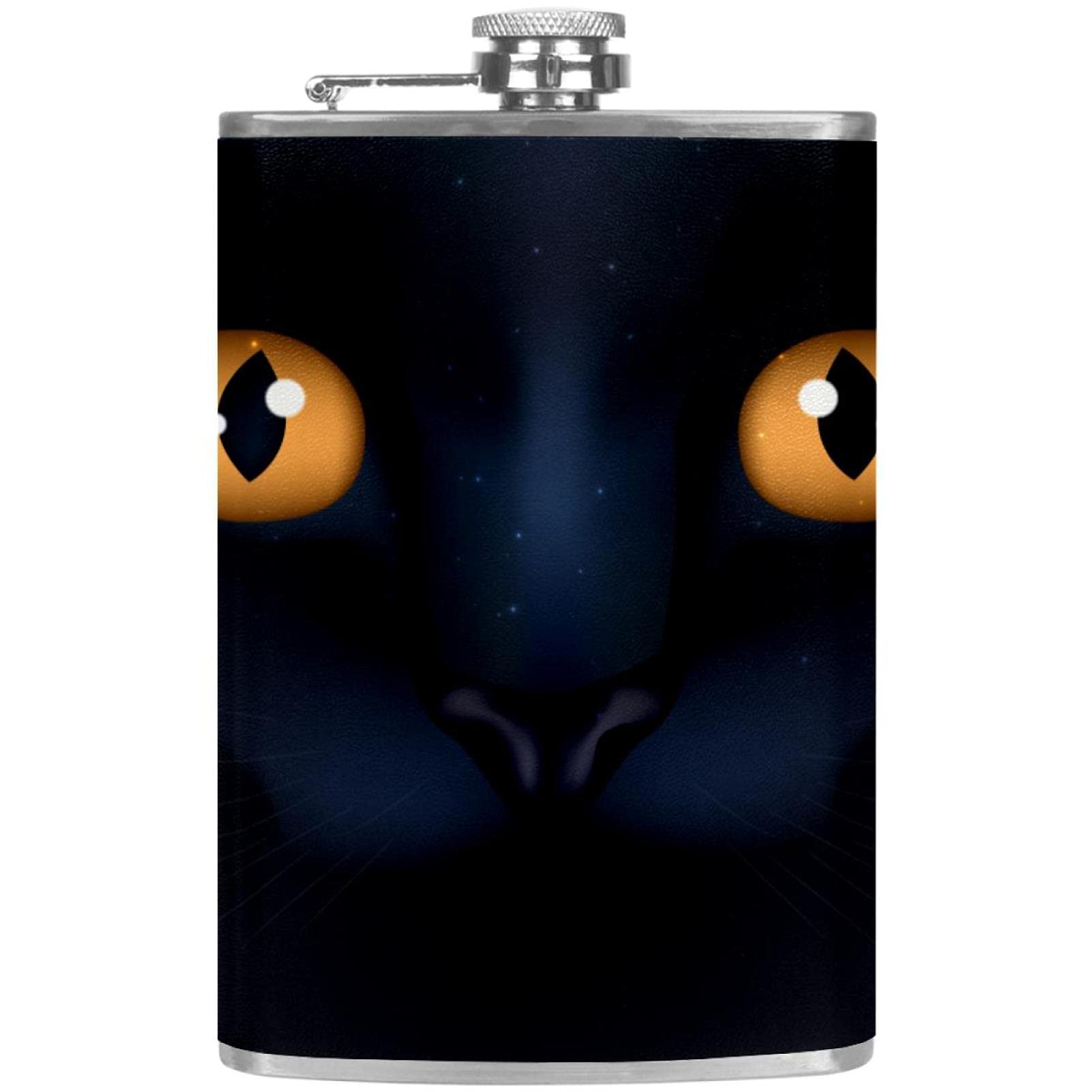 Flasque étanche œil de chat avec entonnoir en acier pour fête et bar