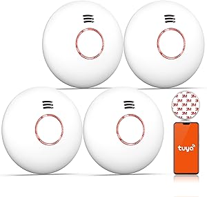 Rauchmelder Mit Magnethalterung - WLAN Feuermelder Mit App Benachrichtigung