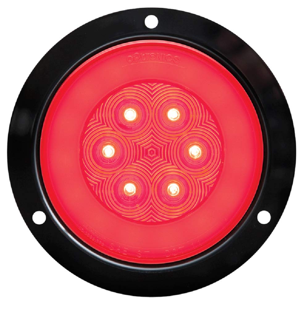 Optronics STL101RFMB GloLight 4” Red LED Lights with Mounting Flange