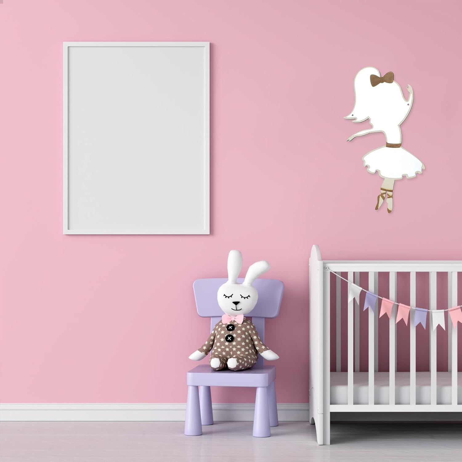 ORFOFE Wall Sticky Mirror Acrylic Ornament for Kids Bedroom Acrylic