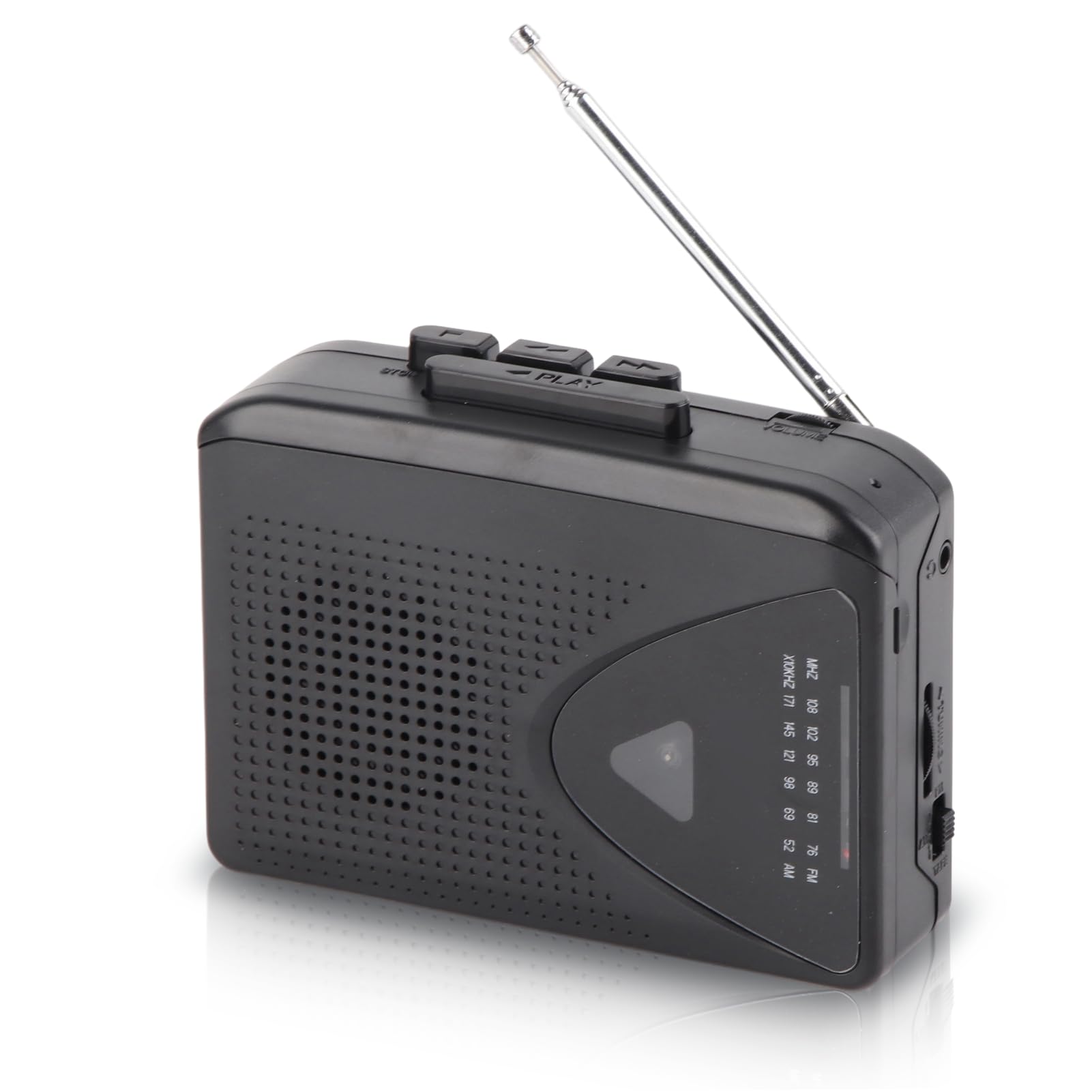 Reproductor de Casete, Reproductor de Cinta Portátil Walkman con Conector de 3,5 Mm, Batería de Soporte Y Alimentado por USB, Búsqueda Manual de Canales FM Canal FM Am