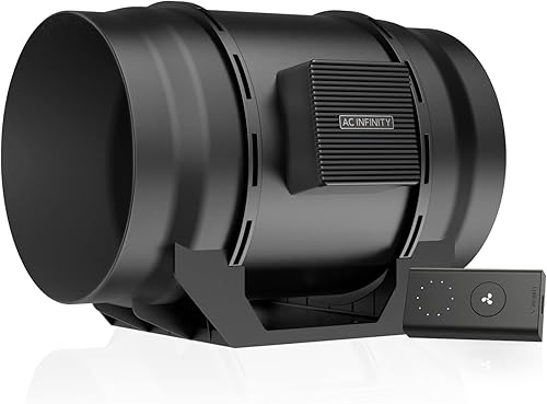 AC Infinity CLOUDLINE A8, Ventilador de conducto en línea silencioso de 8 pulgadas con controlador de velocidad, motor EC - Ventilador de extracción