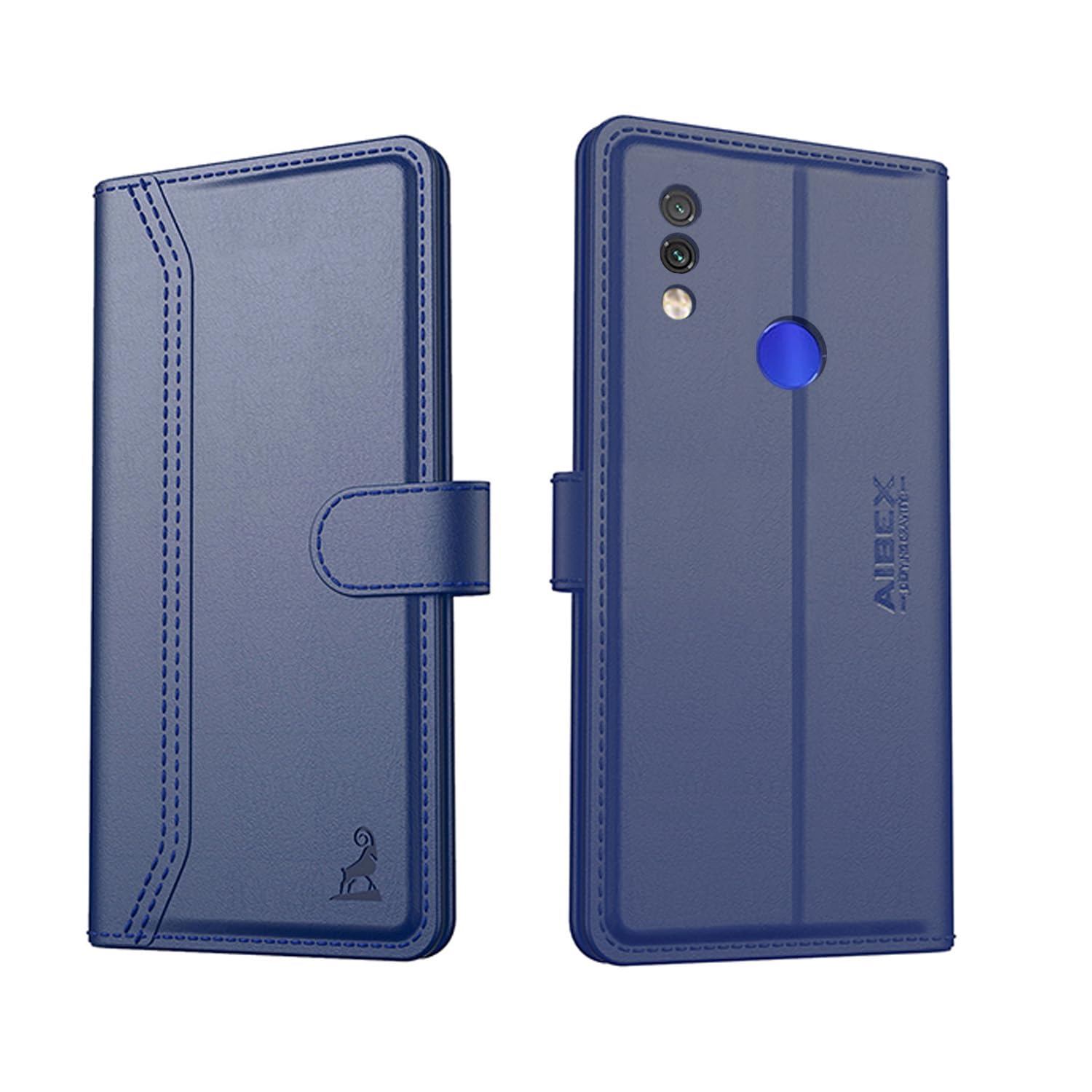 AIBEX ® Xiaomi Redmi Note 7 / Redmi Note 7 Pro/Redmi Note 7S Flip Cover Leather Finish | Inside TPU with Card Pockets | Wallet Stand | Complete Protection Flip Case Blue (B0CGLX9B6H) Amazon Price History, Amazon Price Tracker