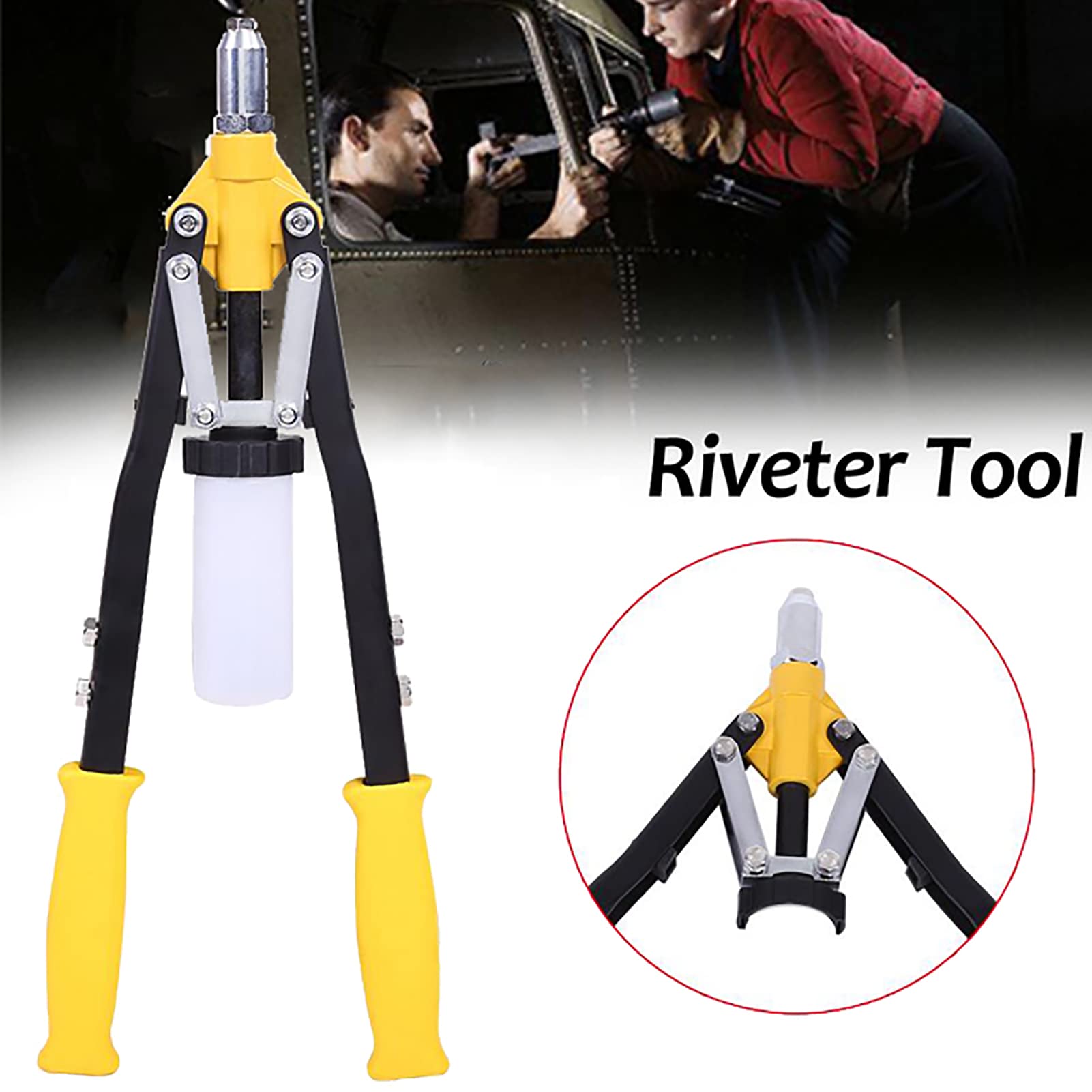Heavy Duty Hand Riveter Heavy Duty - 6 Nosepieces (2.5-6mm), U-Shaped ...