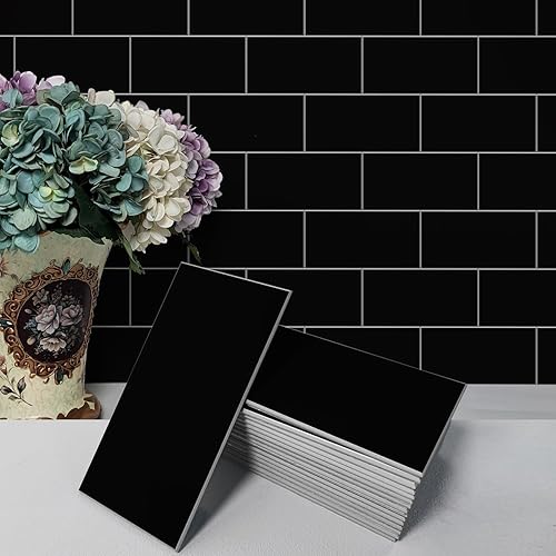 Avant Decor Azulejo de muestra | Azulejos de color sólido de metro compuesto de piedra | Azulejos de cocina para despegar y pegar | Azulejos de