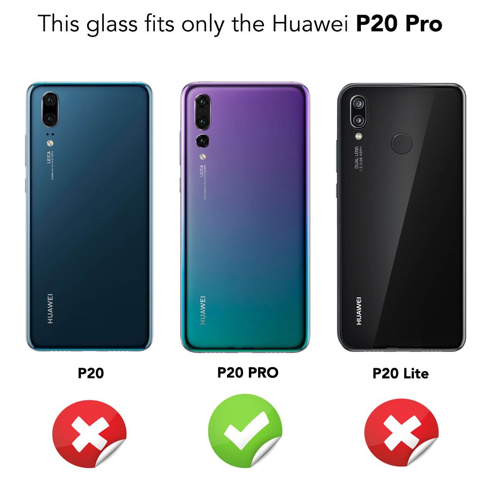 Confezione da 5 pellicole proteggi schermo compatibili con Huawei P Smart 2019, in vetro temperato 9H, pellicola trasparente HD